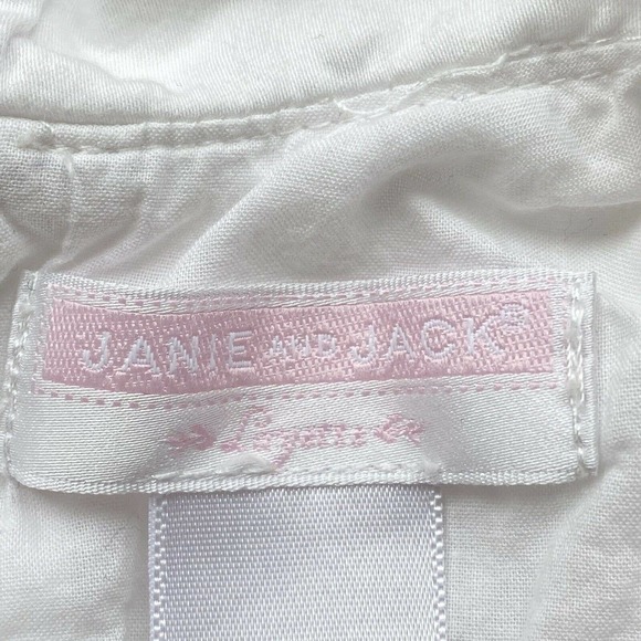 JANIE AND JACK Layette Bunny Dress White Purple Cotton Easter Spring Infant 3-6m - Picture 7 of 8